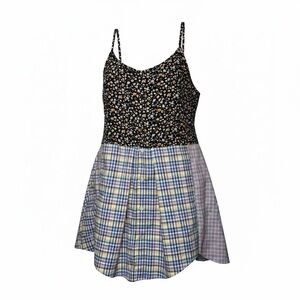 Upcycled Women’s Floral and Plaid Tank